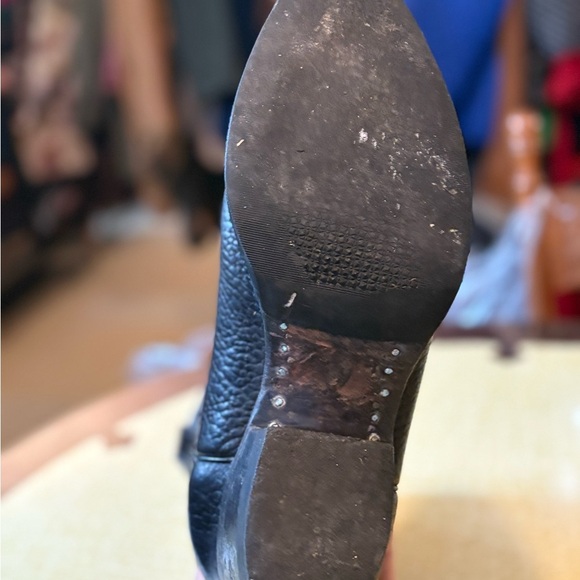 Vintage Justin Boots Black Leather Western Boots - Picture 5 of 9